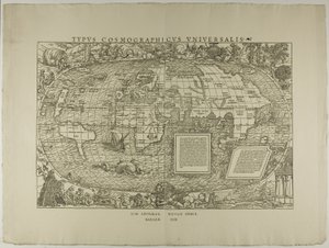 Tipo Cosmographicus Universalis, Sim. Grynaeus, Novus Orbis, Basileae 1532 de Hans Holbein the Younger