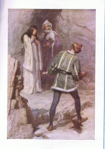 O que é isso um espírito (The Tempest), de Obras Completas de Shakespeare, publicado por George Harrap & Co Ltd, década de 1920 de Hans Holbein der Jüngere