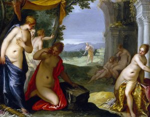 Diana e Actaeon, c.1596-1606 (óleo sobre cobre)