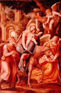 O Voo para o Egipto (óleo sobre painel de cobre)