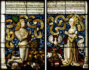 Margrave Frederick de Brandenburg-Ansbach 1460-1536 e sua esposa Sophia Jagiellon 1464-1512, 149 de Hans Kamberger