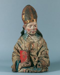 Meia figura de um santo bispo de Hans Klocker (Umkreis)