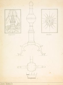 Andiron (um dos pares) de Hans Korsch