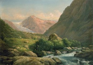 Glaciar Bonhus (óleo sobre tela) de Hans Leganger Reusch