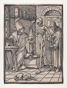 O Doutor ou Médico, de A Dança da Morte, ca. 1526, publicado em 1538.