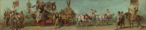 Esboço para o desfile de 1879 - A indústria do vestuário de Hans Makart