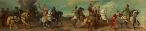 Projecto para o cortejo festivo de 1879 - A caça ao falcão de Hans Makart