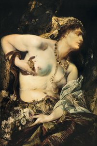 "La mort de Cleopatre" (A morte de Cleópatra) Peinture de Hans Makart (1840-1884) 1875 Coleção privee de Hans Makart