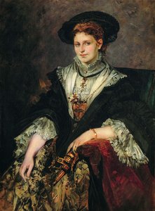 Retrato de Bertha von Piloty, 1872-1873 de Hans Makart