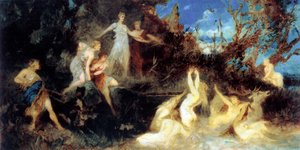 A Caça de Diana, estudo, 1879. de Hans Makart