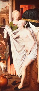 Bathsheba no seu banho, c.1485 (pintura) de Hans Memling