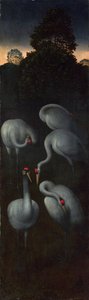 Guindastes O inverso de um painel de um tríptico, c. 1480 de Hans Memling