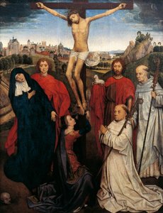 Crucificação, Painel Central do Tríptico de Jan Crabbe, c.1470 de Hans Memling