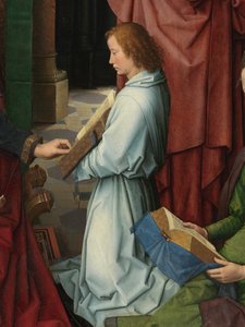 Detalhe do painel central do Tríptico de São João Baptista e São João Evangelista de Hans Memling