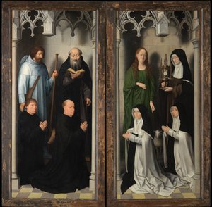 Exterior do Tríptico de São João Baptista e São João Evangelista de Hans Memling