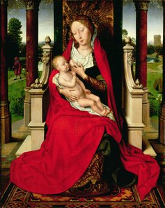 Madonna e Criança Enthroned, c.1492-94 de Hans Memling