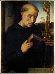 São Bento de Núrsia (ofegante) de Hans Memling