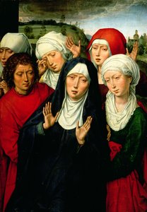 As Mulheres Sagradas, painel da direita do Díptico de Deposição, c.1492-94 de Hans Memling