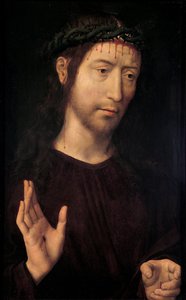 Bênção do homem das dores, 1480-1490 de Hans Memling