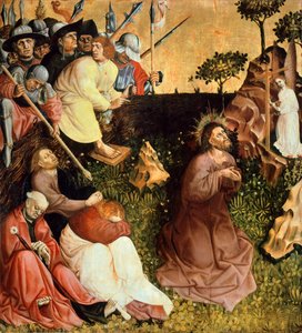 Oração no jardim, painel do Altar de Wurzach de Hans Multscher
