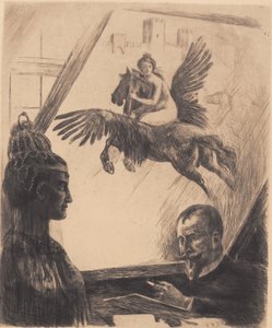 autorretrato alegórico de Hans Nikolaj Hansen