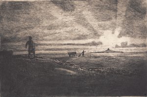"O agricultor vai ao campo" de Hans Nikolaj Hansen