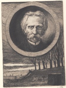 "Retrato do poeta Kaalund" de Hans Nikolaj Hansen