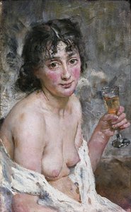 Garota de Champanhe (óleo sobre tela)
