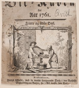 A vinheta do título para "Bii-Kuben para o ano de 1761", Parte V de Hans Quist