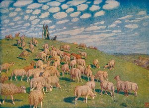 Pastagem na primavera, c1900 1903-1904. de Hans Richard von Volkmann