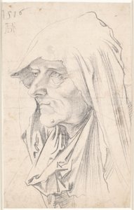 Retrato de uma velha de perfil à esquerda de Hans Schäufelein