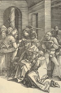 Cristo Coroado de Espinhos, do Espelho da Paixão de Nosso Senhor Jesus Cristo, 1507 de Hans Schäufelein the Elder