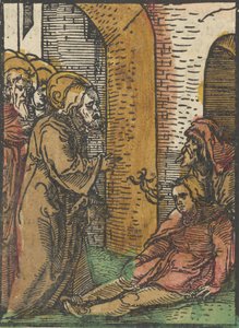 Cristo curando os possessos, de Das Plenarium, 1517. de Hans Schäufelein the Elder