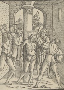 Cristo Flagelado, de A Doutrina, Vida e Paixão de Jesus Cristo, 1537. de Hans Schäufelein the Elder