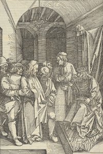 Cristo diante de Herodes em um Salão, do Espelho da Paixão de Nosso Senhor Jesus Cristo, 1507., 1507