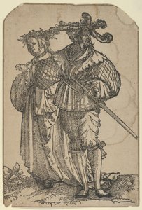 Dancing Couple I, do re-ataque The Wedding Dancers. de Hans Schäufelein the Elder