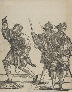 Mestre de Cerimônias e Torchbearer, de The Wedding Dancers. de Hans Schäufelein the Elder