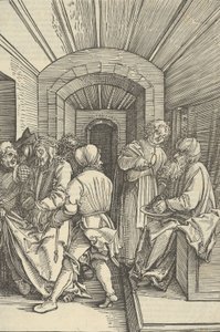Pilatos lavando as mãos, do Espelho da Paixão de Nosso Senhor Jesus Cristo, 1507 de Hans Schäufelein the Elder
