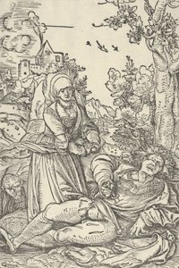 Píramo e Tisbe, ca. 1509-10. de Hans Schäufelein the Elder