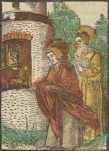 St João na Prisão, de Das Plenário, 1517 de Hans Schäufelein the Elder