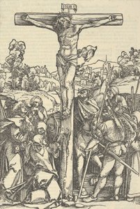 A Crucificação, de O Jardim Decidido do Rosário Maria, 1505. de Hans Schäufelein the Elder
