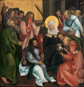 A Dormição da Virgem, reverso Cristo Carregando a Cruz, ca. 1510.