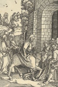 A entrada em Jerusalém, do Espelho da Paixão de Nosso Senhor Jesus Cristo, 1507 de Hans Schäufelein the Elder