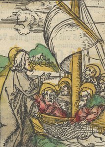 O Segundo Rascunho de Peixes de São Pedro, de Das Plenarium, 1517. de Hans Schäufelein the Elder