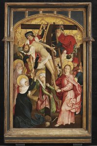 Descida da Cruz, 1490s (óleo sobre painel de madeira) de Hans Schüchlin
