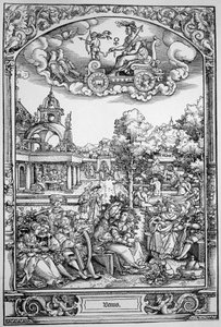 Vénus (gravura em madeira) de Hans Sebald (School of) Beham