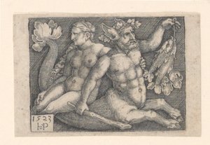 Um Tritão e uma Ninfa de Hans Sebald Beham