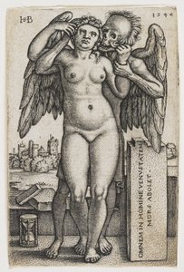 Morte apreendendo uma mulher, 1547 de Hans Sebald Beham
