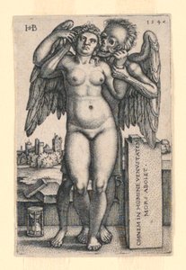 A Morte e a Mulher Nua em Pé de Hans Sebald Beham