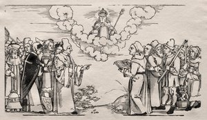 Disputa entre Lutero e um teólogo católico de Hans Sebald Beham